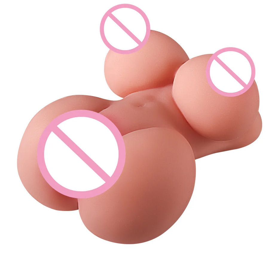 Realistic Vagina Simulation Physical Doll Male Masturbator Soft TPE Material Smooth Dual Channel Sex Toys for Male