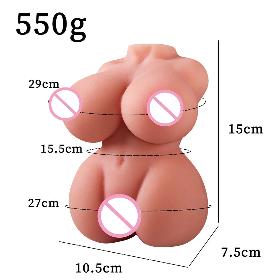 Realistic Vagina Simulation Physical Doll Male Masturbator Soft TPE Material Smooth Dual Channel Sex Toys for Male
