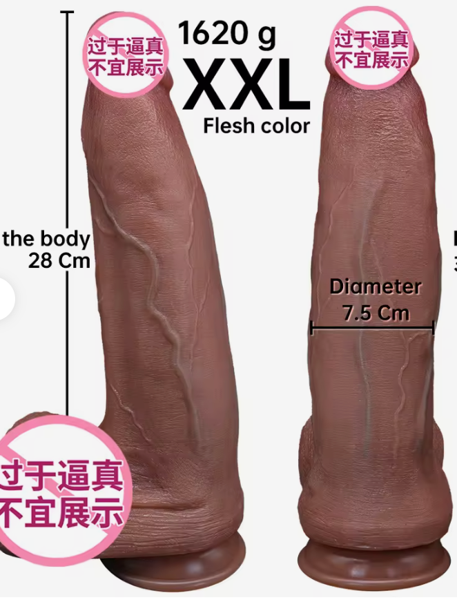 Super Big Dildos for Women 7.5cm*34cm Liquid Silicone Realistic Dildo Soft Artificial Penis Sex Toys for Women Adult Xx.xx%